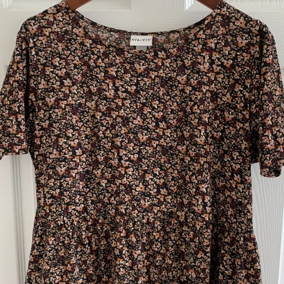Ava & Viv Women's Plus Floral Print Dress, Size X - Picture 11 of 11